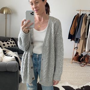 Jenni Kayne Oversized Cable Cocoon Cardigan XS